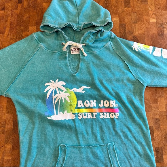 Ron Jon Surf Shop Aqua Hoodie- Women’s Size Large - Picture 2 of 6